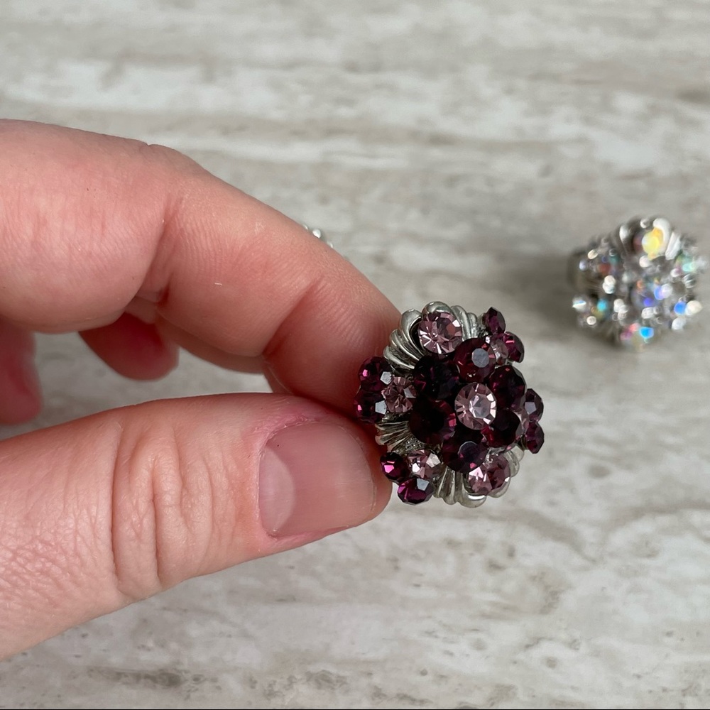 Bundle of Three Rhinestone Adjustable Rings - Picture 3 of 7